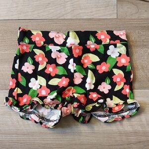 Gymboree Palm Beach Paradise Floral Ruffle Hem Short FLAW size 18-24 Months (G)